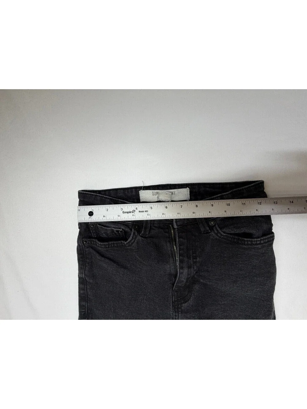 New Look Mens Super Skinny Jeans Stretch Zip Fly Slim Fit Low Rise Size 28 Black